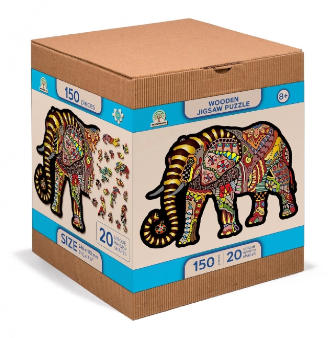 Wooden City Træpuslespil Magisk Elefant 150 stykker EKO