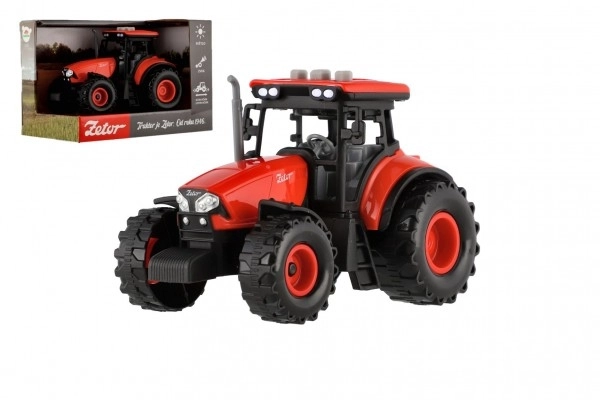Rød Zetor traktor med inerti og lys- & lydeffekter