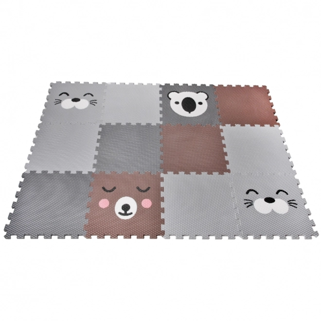 Minideckfloor gulv 12 dele - sæl, bjørn, koala