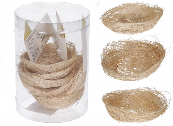 Dekorativt rede 8 cm – naturlig