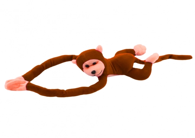 Plys maskot abe med lyd mørkebrun 80 cm