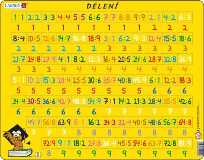 Puzzle Matematik Division 81 brikker