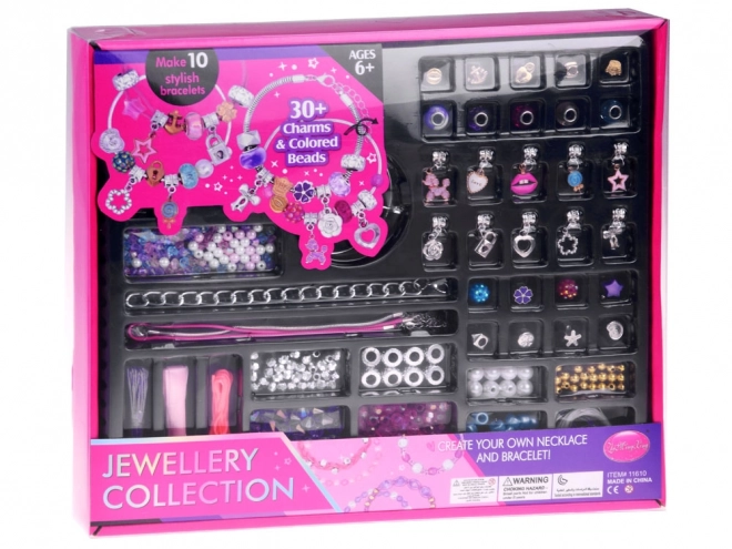 Sæt med vedhæng og perler til armbånd
