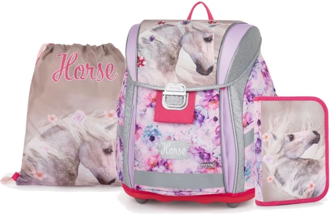 OXYBAG Skolesæt 3stk Premium Light Hest Romantisk