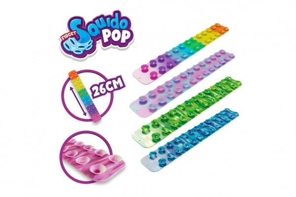 Squido pop/Sugeskåle antistress silikone 26cm farvemix