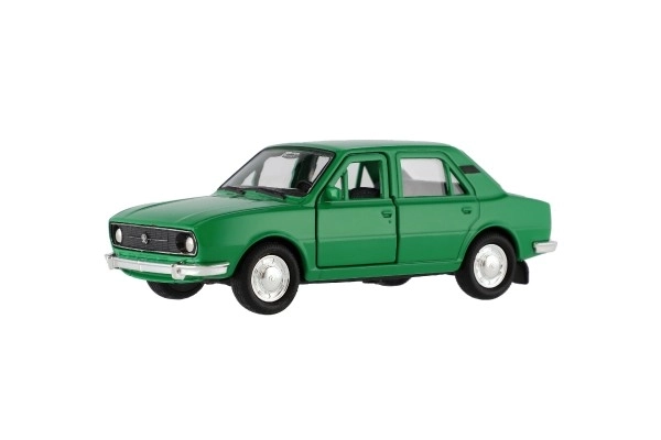 Auto Welly Škoda 105L metal/plast 11cm 1:34-39 på fri hjul 4 farver i æske 15x7x7cm