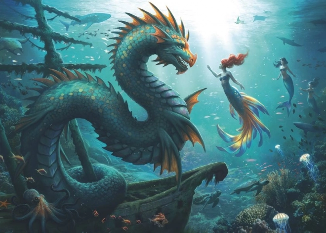 Ravensburger puslespil Havets monstre hemmeligheder 1000 brikker