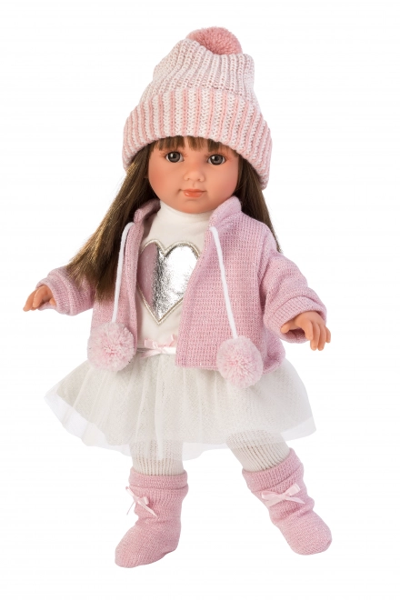 Llorens 535S SARA - realistisk dukke med blødt stofkrop - 35 cm