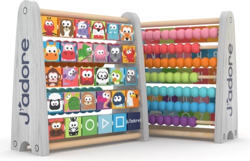 Træabacus med alfabet