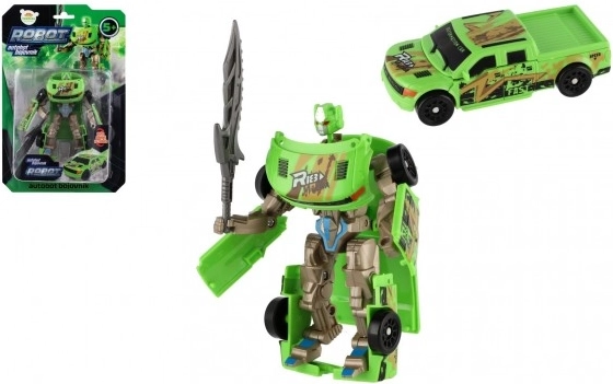 Transformerende bil til robot 14 cm – grøn plastmodel