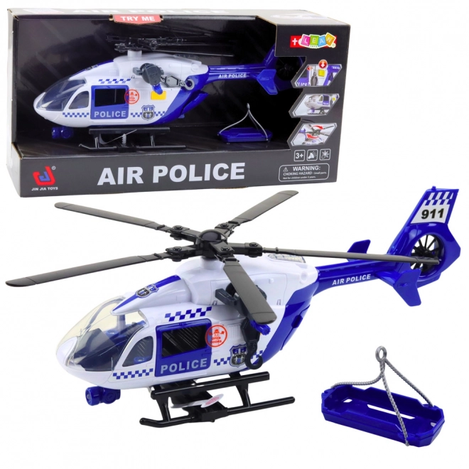 Politihelikopter med lys og lyde