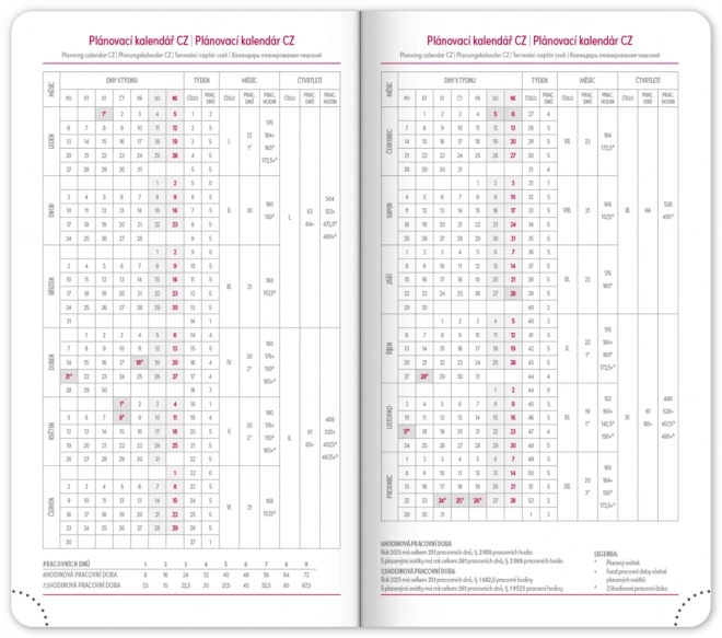 Lomme kalender Aprint Neo 2025, blå, 9 × 15,5 cm