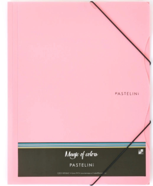 KARTON P+P Mappe Pastelini med elastik A4 lyserød