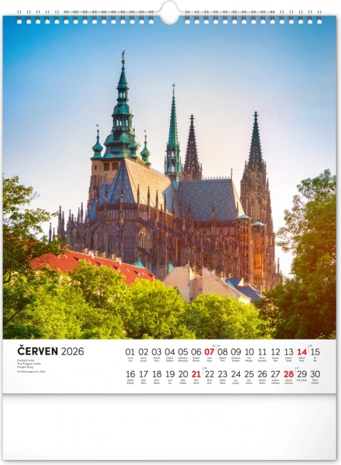 Vægkalender Tjekkiet 2026