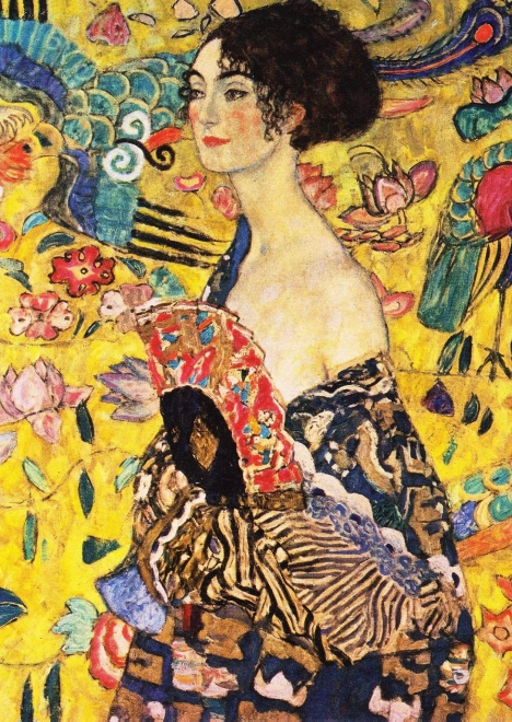 ENJOY puslespil Dame med vifte af Gustav Klimt 1000 brikker