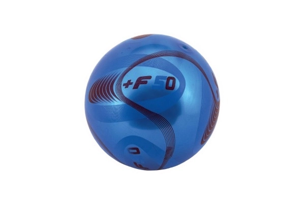 Farverig umalet gummibold i net - 23 cm