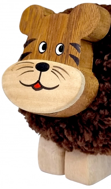 Træfigur XL Tiger med pompon