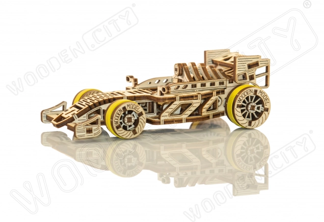 WOODEN CITY 3D puslespil Racerbil Bolid 108 dele