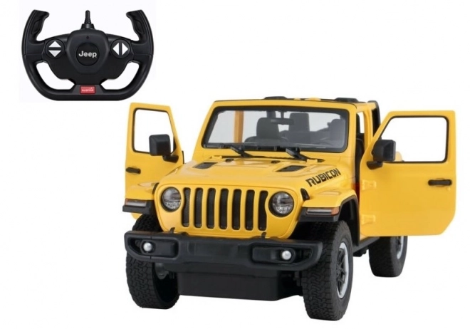 Auto R/C Jeep Wrangler Rubicon 1:14 Rastar – Gul