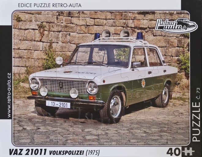 Puzzle RETRO-AUTA VAZ 21011 Volkspolizei 40 brikker