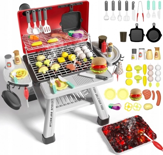 børnegrill WOOPIE med damp og LED, XL sæt 41 dele