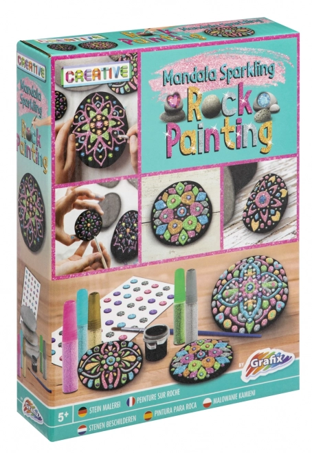 Grafix Maleri på sten - Mandala Glitrende