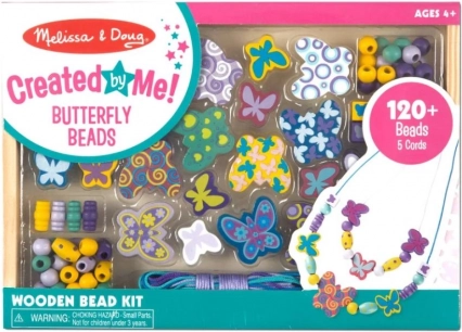 Træperler sommerfugle – kreativt smykkesæt (MELISSA & DOUG)