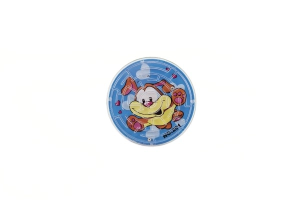 Labyrint puslespil med kugle plast 7cm