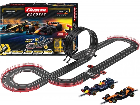 Bilbane Carrera GO Super Formula 5,3 m med F1-biler RED BULL og MCLAREN