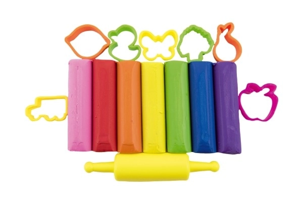 Modelervoks NARA 430g 8 stk med udstikkere 10 stk med rulle med tilbehør i plastboks 21x12x8cm