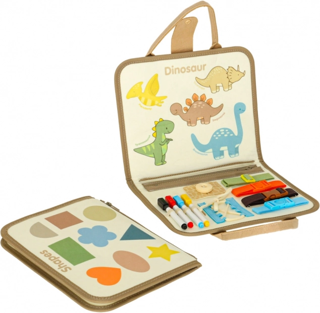 Montessori sanseskuffert med dinosaurer