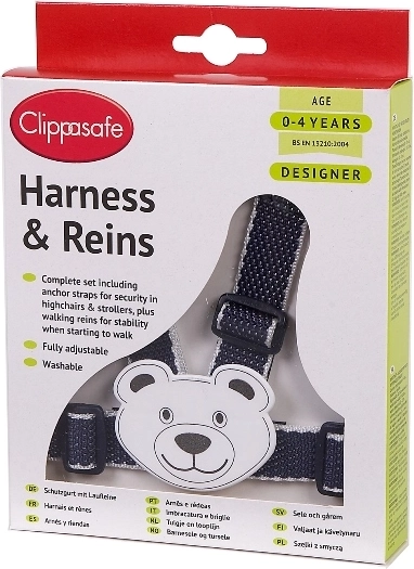 CLIPPASAFE børnesnor og seler Navy White