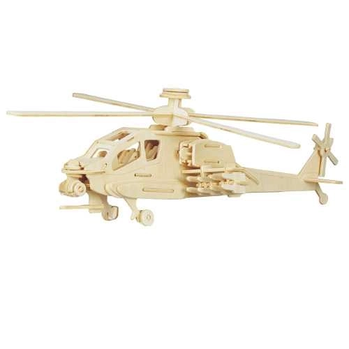 Woodcraft Træ 3D puslespil helikopter Apache