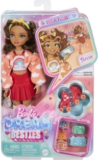 barbie dream besties teresa på rulleskøjter – mode-dukke med tilbehør