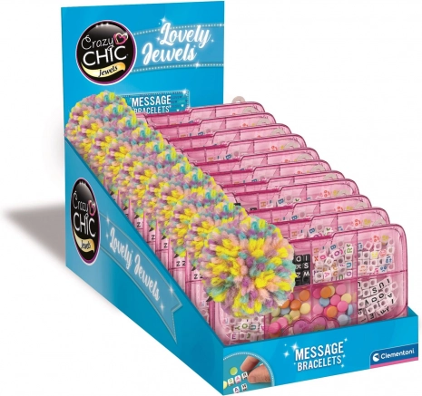 Crazy Chic beskedfabrik – kreativt armbåndssæt CLEMENTONI