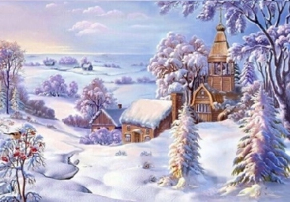 Diamantmosaik – Kirke i sne