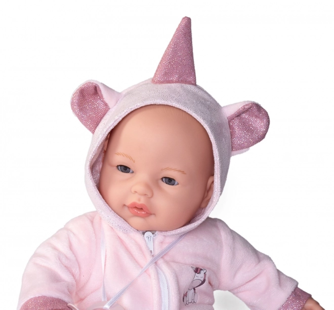 Antonio Juan blinkedukke baby med lyde og blødt krop - 37 cm