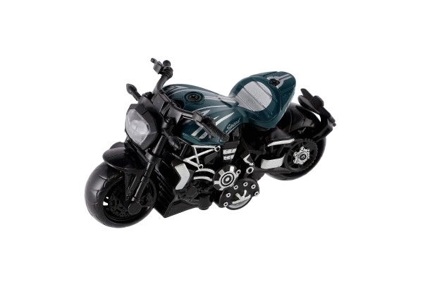 Motorcykel metal/plast 10 cm til tilbagespænding mix farver