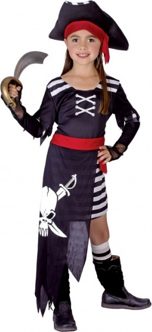 Karnevalkostume Piratpige til børn