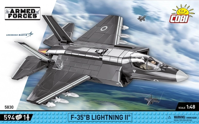 Model af kampflyet F-35B Lightning II fra klodser