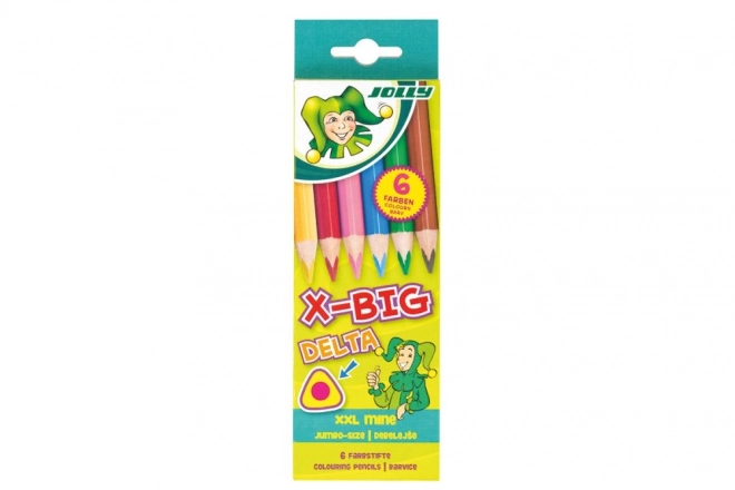 Store trekantede farveblyanter X-Big Delta 6 farver