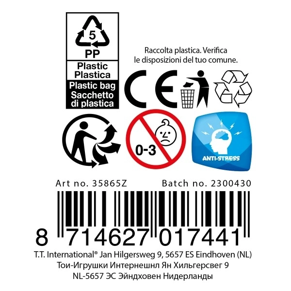 Antistress armbånd klemme slimet 8cm