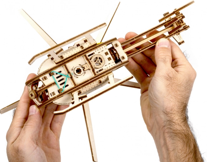 Træ 3D puslespil helikopter