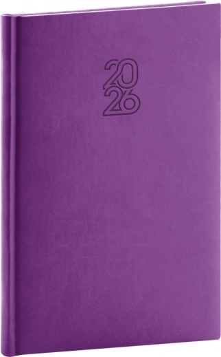 Ugentlig kalender NOTIQUE lilla 2026, 15 x 21 cm