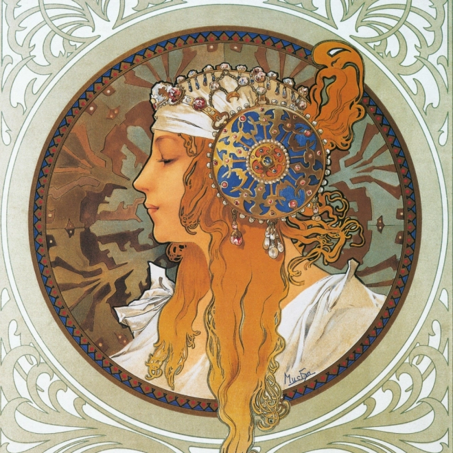 Notesblok Kalender Alfons Mucha 2026