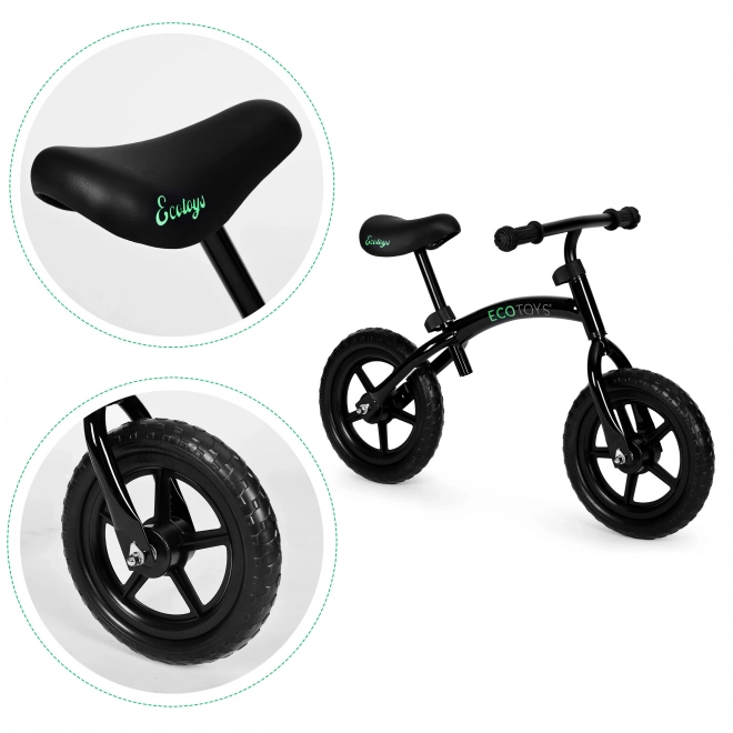 Børne løbecykel ECOTOYS, sort