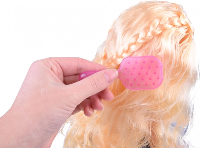 Lange blonde lokker til frisering