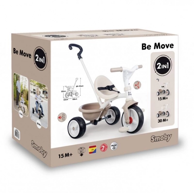 Tretaktcykel til børn Be Move i beige farve