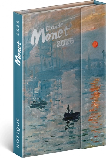 Ugentlig dagbog Claude Monet 2026, 11 x 16 cm