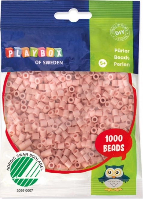Strygeperler PLAYBOX – ferskenfarvede og hudfarvede, 1000 stk.